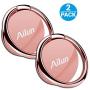 Ailun Phone Ring Stand Holder 2Pack Compatible with iPhone 12 Pro Mini Pro Max X 8 7 6 6s Plus Galaxy S9 S8 Plus and More Universal 360°Rotation Cellphone Finger Ring Kickstand Grip Rosegold