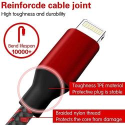 Lightning cable apple mfi certified iphone charger 3ft 3pack iphone 11 pro Xs XR X 8 7 6s 6 plus max ipad cord fast usb accessories chargers