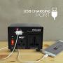 Step Up and Down Converter - 100 Watt Voltage Converter Transformer w/ USB Charging Port, UK Power Adapter, AC 110 / 120 to 220 / 240 Volt Vice Versa, 110V/120V/220V/240V Input Voltage - Pyle PVTC120U