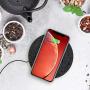 Eggtronic Wireless Charging Stone - Qi Certified 10W high Speed Charger with Built-in Durable Braided Cable for iPhone, Galaxy, Note, AirPods 2, AirPods Pro, Galaxy Buds, Pixel Buds - Lava