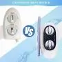 Bidet, iChanTon CT-B02 Non-Electric (Frontal & Rear/Feminine Wash) Bidet Toilet Attachment with Self-Cleaning Dual Nozzle, Fresh Water Toilet Bidet with Adjustable Water Pressure