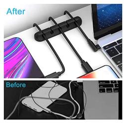Cable Clips, INCHOR Cable Organizer Cord Holder for Desk, Charging Cable Holder Cord Clips, Nightstand Cord Organizer Cable Management Wire Clip (7, 5, 3 Slots)