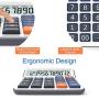 Pendancy Large LCD Display Button Electronic 12 Digits Desktop Minimalist Calculator(5M)