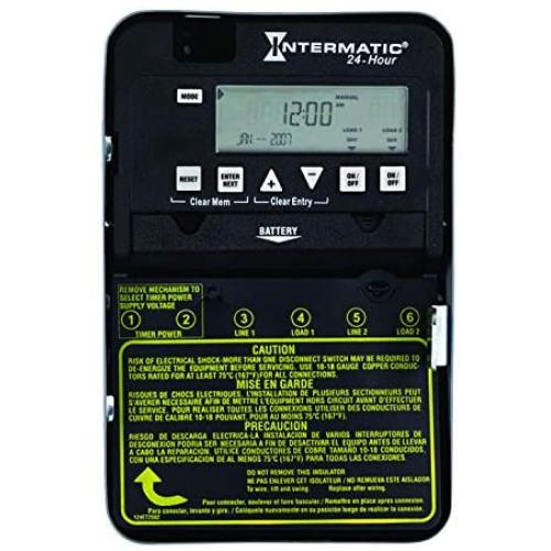Intermatic ET1125C 24-Hour 30-Amp Electronic Time Switch, 120-277 VAC, NEMA 1, 2-Circuit/30-Amp Rating