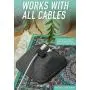 Smartish Cable Wrangler - Magnetic Cable Manager & Cord Organizer for Desk or Nightstand (Silk) - No. 2 Pencil Gray