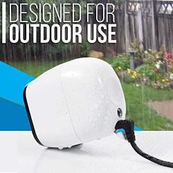 Wasserstein Outdoor Quick Charge 3.0 Power Adapter Compatible with Arlo Pro, Pro 2, Go, Weatherproof (Black)