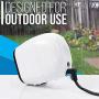 Wasserstein Outdoor Quick Charge 3.0 Power Adapter Compatible with Arlo Pro, Pro 2, Go, Weatherproof (Black)