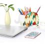 COOLBROS Elephant Pencil Holder With Phone Holder Desk Organizer Desktop Pen Pencil Mobile Phone Bracket Stand Storage Pot Holder Container Stationery Box Organizer (Flame Elephant)