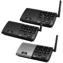 Hosmart Full Duplex Wireless Intercom System Real Time, Two -Way Communication, with DECT_6.0 Technology for Home and Office，Hands Free, Portable intercom, with Crystal Clear Sound, 1000 feet Range