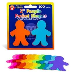 Hygloss Products Bright Family Cut Outs Assorted Color Paper-100 count, 2-Inch