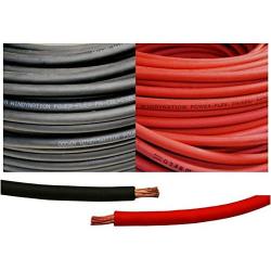 1/0 Gauge 1/0 AWG 5 Feet Black + 5 Feet Red Welding Battery Pure Copper Flexible Cable Wire - Car, Inverter, RV, Solar