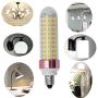 E11 led Bulb 100w Equivalent dimmable,Daylight 5500K,T3 T4 jd e11 Mini Candelabra Base 110V 120V 130V 100W Halogen Replacement, Pack of 2