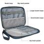 GANAMODA Small Electronic Organizer Travel Cable Bag, Portable Tech Accessories Case for Phone, Cord, Charger, Hard Drives, Gadgets, Navy Blue