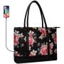Woman Laptop Tote Bag,USB Teacher Bag Large Work Bag Purse Fits 15.6 in Laptop