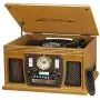 Victrola 8-in-1 Bluetooth Record Player & Multimedia Center, Built-in Stereo Speakers - Turntable, Wireless Music Streaming | Mahogany