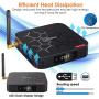 Android 9.0 TV Box, Pendoo X6 PRO Android TV Box 4GB RAM 32GB ROM, Dual-WiFi 2.4GHz/5GHz Bluetooth Quad Core 64 Bits 3D/4K Full HD/H.265/USB3.0 Android Box
