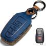 Dedicated Car Key Fob Cover, Suit for Keyless Control for 2017-2020 RAV4 Camry Corolla C-HR Highlander Tacoma Highlander 4Runner Tundra Prius etc (A Style, Blue) … …