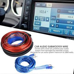 2800W 4 Guage Amplifier Installation Wiring Kit Subwoofer Wiring Kit with RCA Interconnect and Speaker Wire Car Audio Subwoofer Wire AMP Wiring Auto Audio Cables