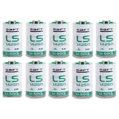 (10 PACK) Saft LS-14250 1/2 AA 3.6V Lithium (non Rechargeable)