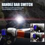 Ourbest Handlebar Switch 12V 7/8inch 22mm On Off Push Button for Bicycle Motorcycle Scooter Headlight/Fog Light/Driving Lamp Toggle Switch Blue