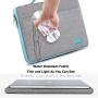 Hseok Laptop Sleeve 13-13.5 Inch Case Briefcase, Compatible All Model of 13.3 Inch MacBook Air/Pro, XPS 13, Surface Book 13.5'' Spill-Resistant Handbag For Most Popular 13''-13.5'' Notebooks, Silver Grey