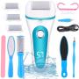 Electric Callus Remover for feet, Rechargeable Foot File Hard Skin Remover, Waterproof 13 in 1 Pedicure Tools kit for Cracked Heels Calluses and Dead Skin, with 3 Roller Heads 2 Speed, Battery Display