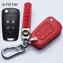 Hey Kaulor Key Fob Cover Leather Flip 5button Key Fob Cover Keyless Jacket Protector Remote Case Accessories for Equinox Camaro Cruze Malibu Sonic