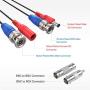 ANNKE 4 Pack 30M/100ft All-in-One Video Power Cables, BNC Extension Surveillance Camera Cables for CCTV Security DVR System Installation, Free BNC RCA Connector and 100pcs Cable Clips Included (Black)