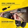 Corsair HS60 – 7.1 Virtual Surround Sound PC Gaming Headset w/USB DAC - Discord Certified Headphones – compatible with Xbox One, PS4, and Nintendo Switch – White, 3.5mm + USB 7.1