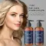 Aquableu Raw Apple Cider Vinegar Shampoo and Conditioner Set - Clarifying - Anti Frizz & Dandruff - Promotes Hair Growth - No Sulfate or Parabens - Safe for Color Treated Hair - Men & Woman 16oz