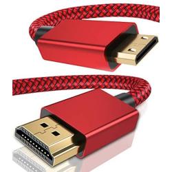 Elebase Mini HDMI to HDMI Cable 6.6 FT,4K 60Hz Mini HDMI Cord Compatible for DSLR Camera,Camcorder,Graphics Video Card,Laptop,Pico Projector,Raspberry Pi Zero W,Neogeo