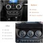 Danti 3pcs Audio Air Conditioning Button Cover Decoration Twist Switch Ring Trim for Jeep Wrangler JK JKU Patriot Liberty 2011-2018 Dodge Challenger 2008-2014 (Silver)