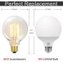 LOHAS LED G25 Globe Bulb 60W Equivalent, Bathroom Vanity Round LED Light Bulb 9W 800LM Warm White 2700K, E26 Base Make up Light, G25 Globe Light Bulbs Bathroom Kitchen for Decorative Light, 4 Pack