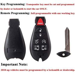 BESTHA for 2008-2015 Chrysler Town and Country 2008-2014 Dodge Grand Caravan Keyless Entry Remote Key Fob Replacement M3N5WY783X IYZ-C01C