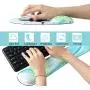 Anyshock Keyboard Wrist Rest Set and Ergonomic Mouse Pad with Wrist Support Memory Foam Filled Non Slip Durable Comfortable Lightweight Wrist Pad for Easy Typing & Pain Relief (Wave Marble)