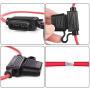 MCIGICM 10ga Inline Fuse Holder Waterprrof Pigtail Fuse Relay with 40A Blade Fuse, 3 Pack