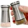 Premium Salt and Pepper Shakers with Adjustable Pour Holes - Elegant Stainless Steel Salt and Pepper Dispenser - Perfect for Himalayan, Kosher and Sea Salts - Spices Premium Salt and Pepper Shakers with Adjustable Pour Holes - Elegant Stainless Steel Salt and Pepper Dispenser - Perfect for Himalayan, Kosher and Sea Salts - Spices