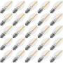 Emitting Shatterproof & Waterproof C7 Replacement LED Light Bulbs – 0.6W Equivalent to 7W, White Warm 2700K Outdoor String Lights , E12 Base Edison LED Night Light Bulbs (C7-25PACK)