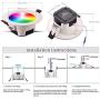 Smart LED Recessed Lighting, YISUN 9W Ceiling Lights Dimmable (RGB + Warm White + Cool White) APP & Remote Control, Wireless Recessed Spotlights 2700K-6500K for Room, Kitchen, KTV, Bars (1 Pack)