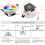 Smart LED Recessed Lighting, YISUN 9W Ceiling Lights Dimmable (RGB + Warm White + Cool White) APP & Remote Control, Wireless Recessed Spotlights 2700K-6500K for Room, Kitchen, KTV, Bars (4 Pack)