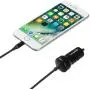 Amazon Basics Coiled Cable Lightning Car Charger, 1.5 Foot, Black