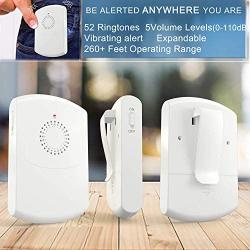 Caregiver Pager Wireless Call Button System Personal Alert Panic Button for Home Elderly Patient Nurses Seniors Disabilities (1 Receiver+1Button)
