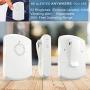 Caregiver Pager Wireless Call Button System Personal Alert Panic Button for Home Elderly Patient Nurses Seniors Disabilities (1 Receiver+1Button)