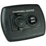 JR Products 15095 12V/USB Charging Center - Black
