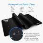 VicTsing [30% Larger] Extended Gaming Mouse Pad with Stitched Edges, Long XXL Mousepad (31.5x15.7In), Desk Pad Keyboard Mat, Non-Slip Base, Water-Resistant, for Work & Gaming, Office & Home, Black