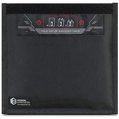 Mission Darkness Non-Window Faraday Bag for Phones // Device Shielding for Law Enforcement, Military, Executive Privacy, Travel & Data Security, Anti-Hacking & Anti-Tracking Assurance