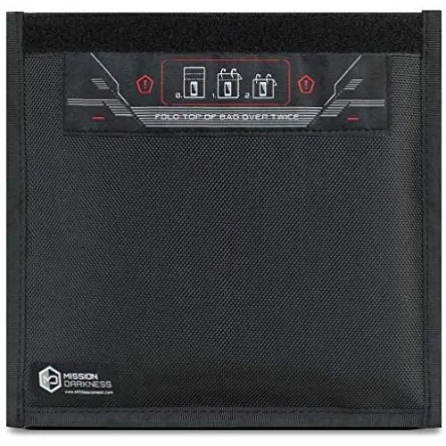Mission Darkness Non-Window Faraday Bag for Phones // Device Shielding for Law Enforcement, Military, Executive Privacy, Travel & Data Security, Anti-Hacking & Anti-Tracking Assurance