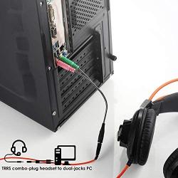 MillSO Headset Splitter 3.5mm for Computer CTIA Jack Headset Adapter Mic and Audio Headphone Splitter Cable with Separate Microphone and Headphone Connector for Gaming Headset to PC - 8inch/20CM Black