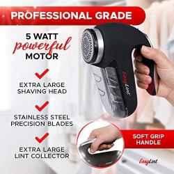 EasyLint Professional Sweater Shaver Best Rated Lint Fuzz Pill Remover for Clothes, Fabrics and Furniture. Includes Zipper Storage Case.