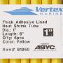 Heavy Wall Adhesive Lined Marine Grade Heat Polyolefin Shrink Tubing A81959-1'' ID - Yellow - 6 Inches - 6 Pack Heavy Wall Adhesive Lined Marine Grade Heat Polyolefin Shrink Tubing A81959-1'' ID - Yellow - 6 Inches - 6 Pack